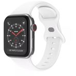 Wozlo Apple Watch 1, 2, 3, 4, 5, 6, 7, 8, Se Silikon Kordon Kayış - M-l Beden 38/40/41mm - Beyaz