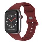 Wozlo Apple Watch 1, 2, 3, 4, 5, 6, 7, 8, Se Silikon Kordon Kayış - M-l Beden 38/40/41mm - Bordo