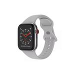 Wozlo Apple Watch 1, 2, 3, 4, 5, 6, 7, 8, Se Silikon Kordon Kayış - M-l Beden 38/40/41mm - Gri