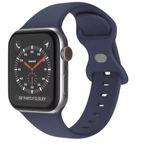 Wozlo Apple Watch 1, 2, 3, 4, 5, 6, 7, 8, Se Silikon Kordon Kayış - M-l Beden 38/40/41mm - Lacivert
