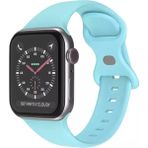 Wozlo Apple Watch 1, 2, 3, 4, 5, 6, 7, 8, Se Silikon Kordon Kayış - M-l Beden 42/44/45mm - Açık Mavi