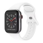 Wozlo Apple Watch 1, 2, 3, 4, 5, 6, 7, 8, Se Silikon Kordon Kayış - M-l Beden 42/44/45mm - Beyaz