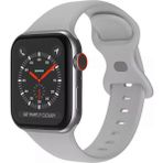 Wozlo Apple Watch 1, 2, 3, 4, 5, 6, 7, 8, Se Silikon Kordon Kayış - M-L Beden 42/44/45MM - Gri