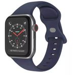 Wozlo Apple Watch 1, 2, 3, 4, 5, 6, 7, 8, Se Silikon Kordon Kayış - M-l Beden 42/44/45mm - Lacivert