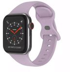 Wozlo Apple Watch 1, 2, 3, 4, 5, 6, 7, 8, Se Silikon Kordon Kayış - M-l Beden 42/44/45mm - Lila