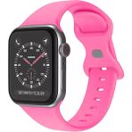 Wozlo Apple Watch 1, 2, 3, 4, 5, 6, 7, 8, Se Silikon Kordon Kayış - M-l Beden 42/44/45mm - Pembe