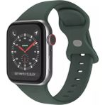 Wozlo Apple Watch 1, 2, 3, 4, 5, 6, 7, 8, Se Silikon Kordon Kayış - S-m Beden 38/40/41mm - Haki