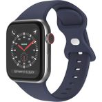 Wozlo Apple Watch 1, 2, 3, 4, 5, 6, 7, 8, Se Silikon Kordon Kayış - S-m Beden 38/40/41mm - Lacivert