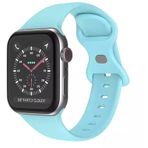 Wozlo Apple Watch 1, 2, 3, 4, 5, 6, 7, 8, Se Silikon Kordon Kayış - S-m Beden 38/40/41mm - Mavi