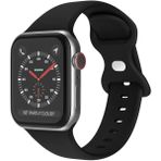 Wozlo Apple Watch 1, 2, 3, 4, 5, 6, 7, 8, Se Silikon Kordon Kayış - S-m Beden 38/40/41mm - Siyah