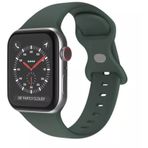 Wozlo Apple Watch 1, 2, 3, 4, 5, 6, 7, Se Silikon Kordon Kayış - S-m Beden 42/44/45mm - Haki Yeşil
