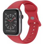 Wozlo Apple Watch 1, 2, 3, 4, 5, 6, 7, Se Silikon Kordon Kayış - S-m Beden 42/44/45mm - Kırmızı