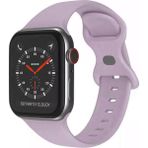 Wozlo Apple Watch 1, 2, 3, 4, 5, 6, 7, Se Silikon Kordon Kayış - S-m Beden 42/44/45mm - Lavanta