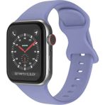 Wozlo Apple Watch 1, 2, 3, 4, 5, 6, 7, Se Silikon Kordon Kayış - S-m Beden 42/44/45mm - Leylak