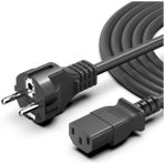 Wozlo C13 Power Kablo ( Düz Fişli ) Kasa Monitör Ekran Power Güç Kablosu - Standart Power Kablosu - 1.8 mt - Siyah - 1,8 m