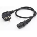 Wozlo C13 Power Kablo Kasa Monitör Ekran Power Güç Kablosu - Kısa Standart Power Kablosu - 0.5 mt - Siyah - 50 cm