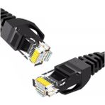 Wozlo Cat6 Ethernet Internet Lan Network Patch Kablo - Fabrikasyon - Siyah - 1 Metre