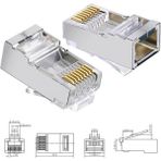 Wozlo Cat6 Metal RJ45 Jack Konnektör Uç Lan Ethernet Jak - 10 Adet - Beyaz
