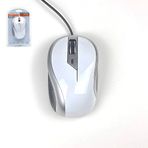 WOZLO Ergonomik USB Optik Kablolu Mouse 1000 DPI - Beyaz