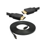 Wozlo HDMI Kablo 4K Full HD 3D Destekli Yassı Flat Slim Kablo 10 M