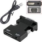 Wozlo HDMI To VGA Dönüştürücü Adaptör Ses Destekli Bağlantı ile Uyumlu Cihazlar için