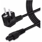 Wozlo Laptop Adaptör Yonca Power Elektrik Kablosu 3*1.5mm Bakır Kablo 1.8m - Siyah - 1,8 m
