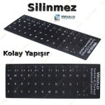 Wozlo Laptoplar Için Türkçe (Q) Klavye Sticker Siyah
