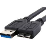 Wozlo Micro USB 3.0 Kablo Harddisk Kablosu 30CM Şarj Data Kablosu - Siyah - 30 cm