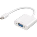 Wozlo Mini Displayport To VGA Çevirici Dönüştürücü Thunderbolt To VGA Kablo - Beyaz