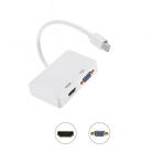 Wozlo Minidisplayport To Hdmi Vga Çevirici 4k Thunderbolt Macbook Dönüştürücü Kablo