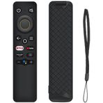Wozlo Realme 4k Tv Stick Uyumlu Uzaktan Kumanda Kılıfı - Silikon Koruyucu Kılıf - Siyah