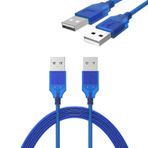 Wozlo USB İki Ucu Erkek Kablo 60 CM