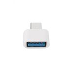 Wozlo Usb Type-C Otg Çevirici - Type-C Erkek Usb Dişi Adaptör - Beyaz