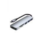Wozlo Usb Type C To 4K 30Hz Hdmi Kablosu Kart Okuyucu Usb3.0 Çoklayıcı Hub Çevirici Dönüştürücü Kablo