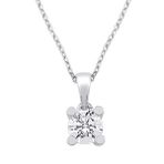 WPN3361-1 0.15 ct Karat E-F vs Pırlanta Yuvarlak Tırnak Tektaş Kolye