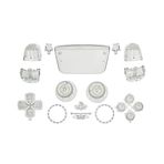 WPS Replacement Clip Shell Touch Pad Thumbsticks Dpad R1 L1 Trigger Buttons w/Accent Rings Set for PS5 Playstation Controller (Transparent Clear)