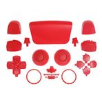 WPS Yedek Klips Kabuk Dokunmatik Pad Thumbsticks Dpad R1 L1 Tetik Düğmeler w/Vurgu Halkaları Seti PS5 Playstation Controller için (Kırmızı)