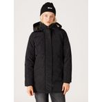 Wrangler All Terrain Gear by Wrangler Loose Fit Rahat Kesim Çıkarılabilir Kapüşonlu Kadın Siyah Parka W232276, Black, XS