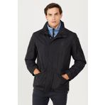 WRANGLER All Terrain Gear Relaxed Fit Geniş Kesim Dik Yaka 3in1 Erkek Siyah Mavi Parka