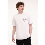 WRANGLER Beyaz Erkek Kısa Kol T-Shirt Loose Fit Grafik Logo