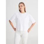 Wrangler Bisiklet Yaka Beyaz Kadın T-Shirt W241608100-Bisiklet Yaka T-shirt