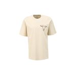 Wrangler Bisiklet Yaka Ekru Erkek T-Shirt W241299104 Loose Fit T-shirt, XS, 5003142764