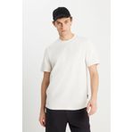 Wrangler Bisiklet Yaka Ekru Erkek T-Shirt W2510718104 Ekru T-Shirt