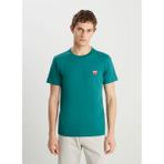 Wrangler Bisiklet Yaka Yeşil Erkek T-Shirt W70MD3