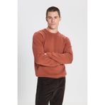 Wrangler Erkek Regular Fit Bisiklet Yaka, Triko Kazak, Kahverengi