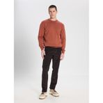 Wrangler Erkek Regular Fit Bisiklet Yaka, Uzun Kollu Triko Kazak, Kahverengi