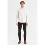 Wrangler Erkek Texas Slim Kadife Pantolon Coffee Bean - Renkli - Klasik - 31