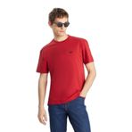 Wrangler Erkek%100 Pamuk Relaxed Fit Minimal Logo Kırmızı T-Shirt, S Beden