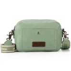 Wrangler Kadınlar için Crossbody Çantalar Geniş Askılı Trendy Kamera Anlık Fotoğraf Çantası, Çift Katmanlı Bej, Retro Kamera Çantası