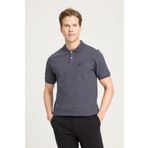 Wrangler Kısa Kollu Polo Erkek Tişört, Antrasit, M